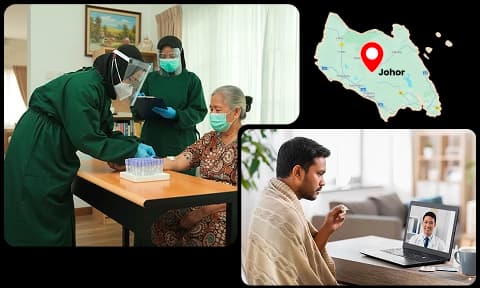 Home blood collection & online doctor consultation services provided conveniently in Johor, Malaysia