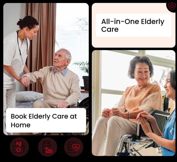 Receive personalized elderly care at home in Malaysia with trained caretakers for safety, & support