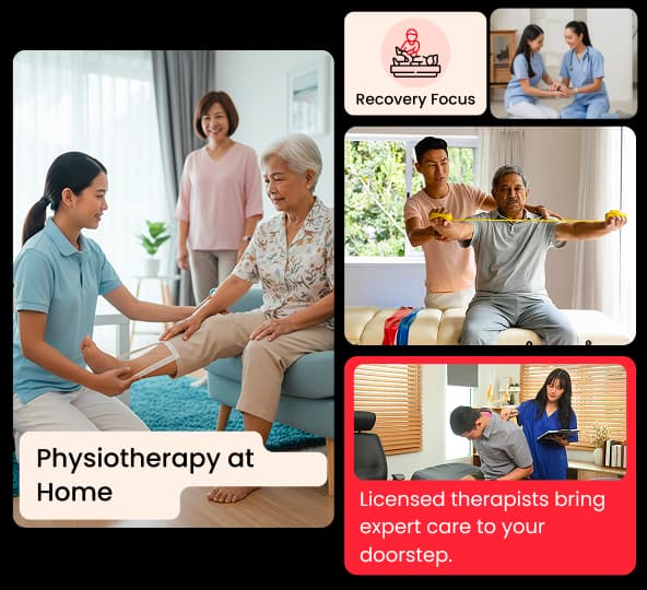 Receive an expert physiotherapy and rehabilitation services conveniently at your home in Malaysia.
