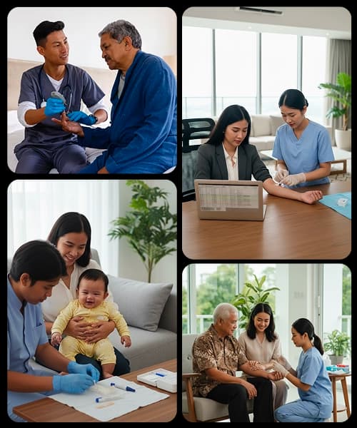 Identify patients & individuals who benefit from professional home blood testing services in Malaysia